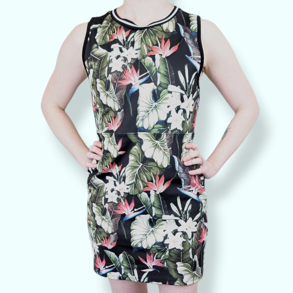 Topshop Petite Tropical Bodycon Dress